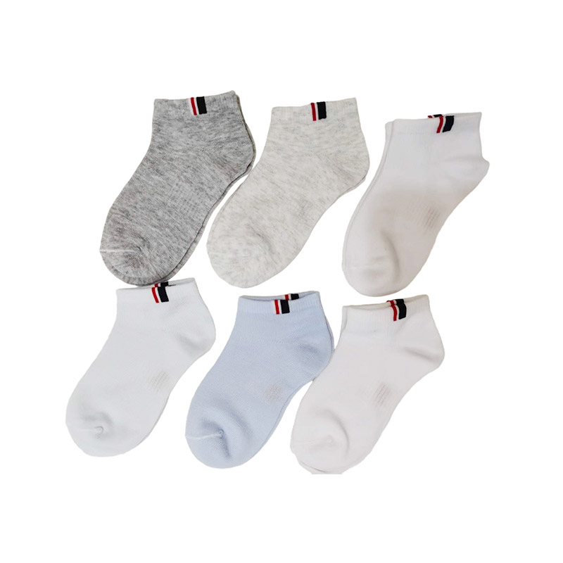 Calcetines de tobillo para niños unisex informales de malla transpirable de algodón