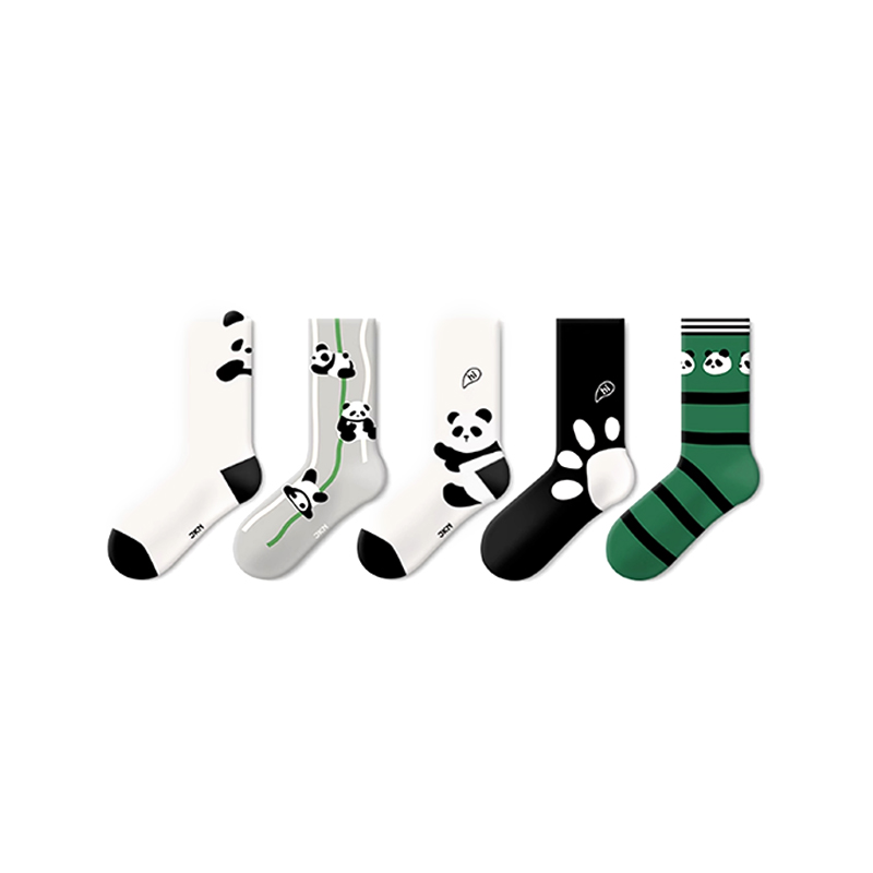 Lindos calcetines de mujer con estampado de panda