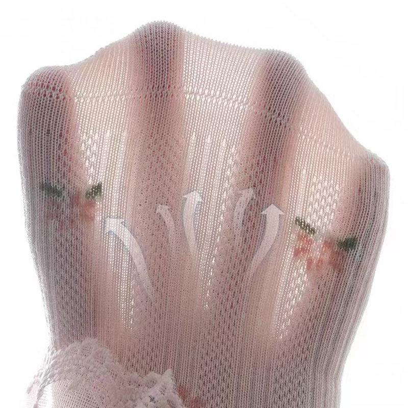 Calcetines de mujer con estampado artístico de pintura al óleo botánica