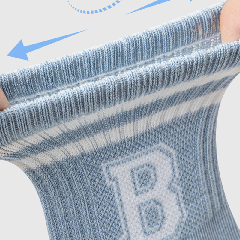 Calcetines deportivos juveniles transpirables con diseño de letras