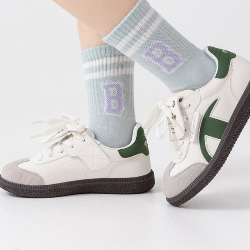 Calcetines deportivos juveniles transpirables con diseño de letras