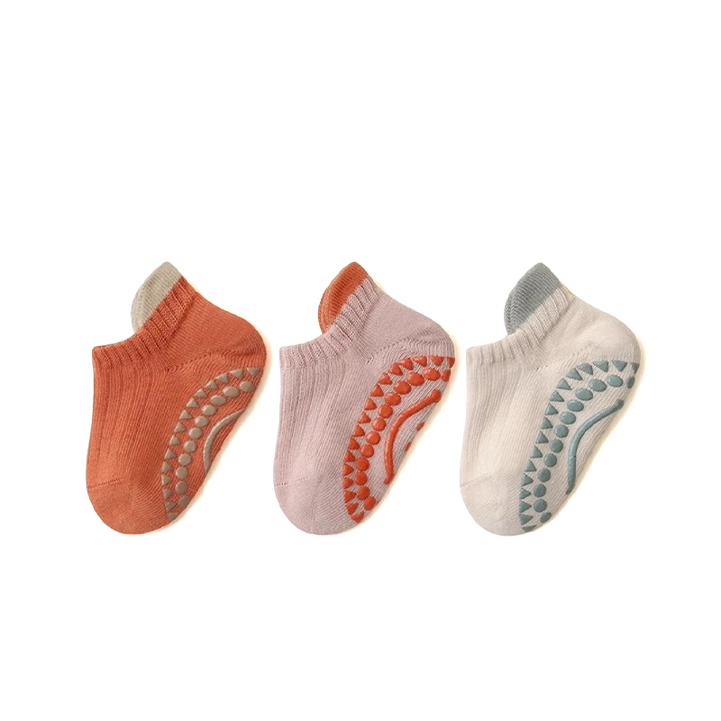 Paquete de 6 calcetines antideslizantes para bebé, antideslizantes, para gatear/caminar